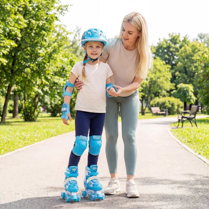 Kids Roller Skates for Girls Boys with Light-up Wheels and Safety Protection-Navy - Navy - Toy Sports