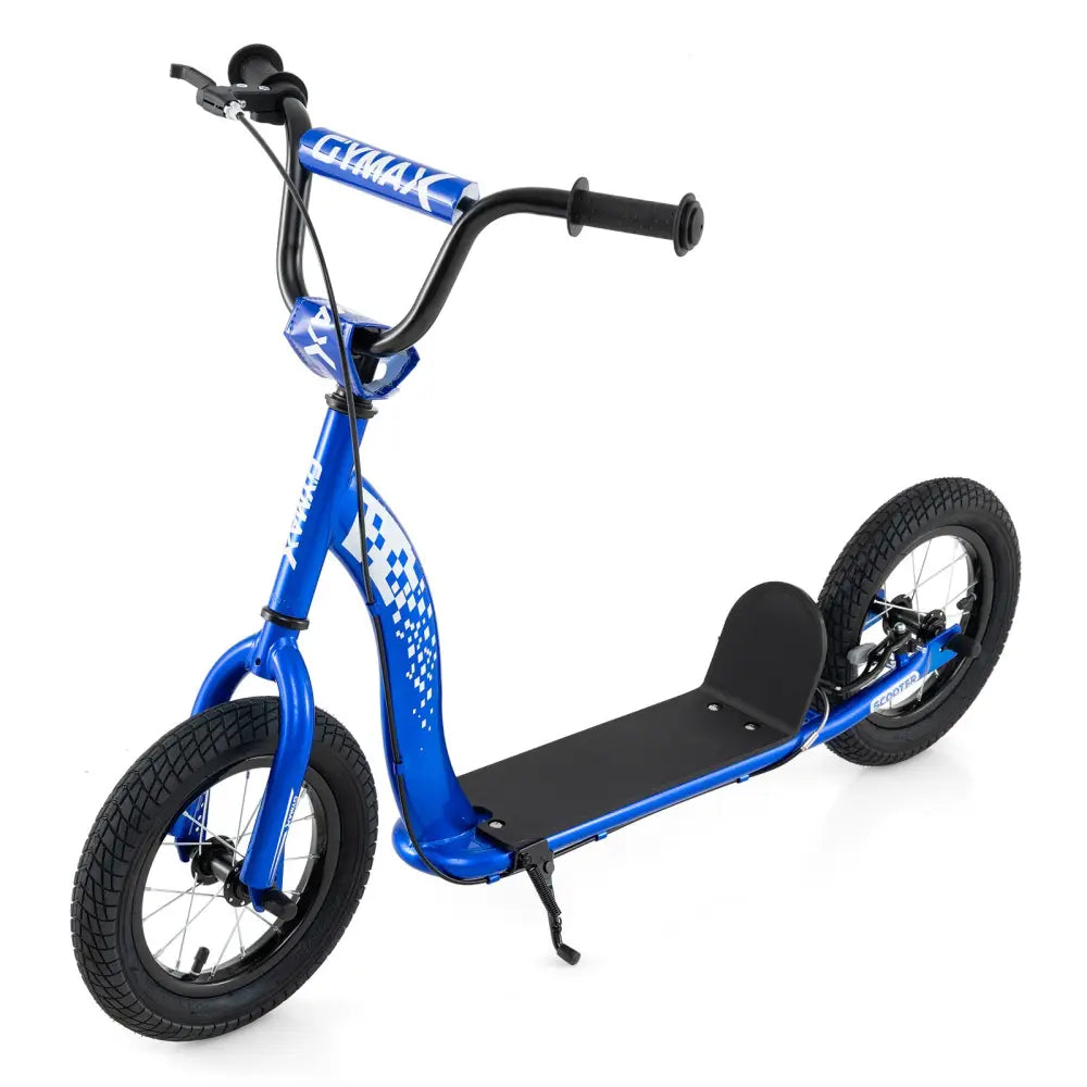 Kids Scooter Youth Kick Scooter with Adjustable Height Handlebar 12-Inch Inflatable Wheels-Navy - Navy - Scooters