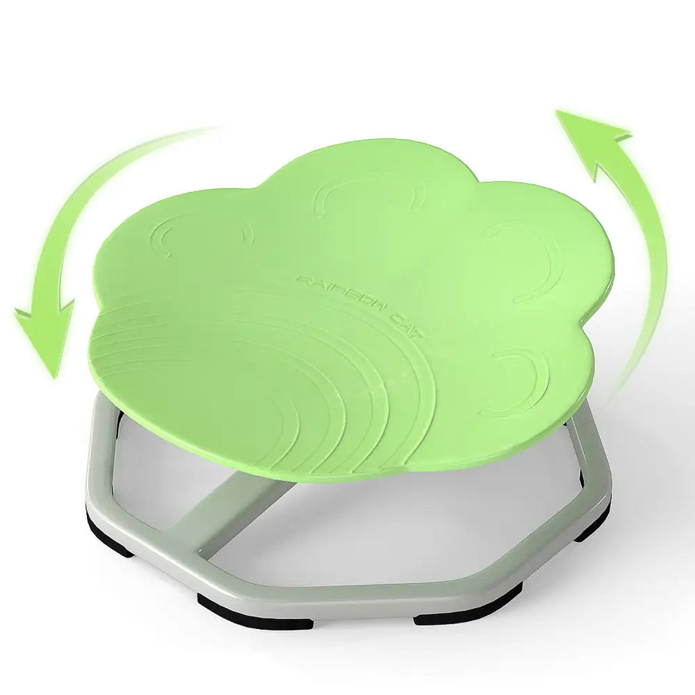 Kids Sensory Swivel Chair Cat Claw 360° Spinning Chair with Non-Slip Metal Base-Green - Green - Kids Chairs & Seating