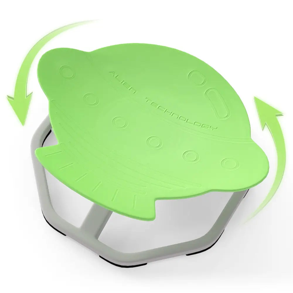 Kids Sensory Swivel Chair Elephant 360° Spinning Chair with Non-Slip Metal Base-Green - Green - Kids Chairs & Seating