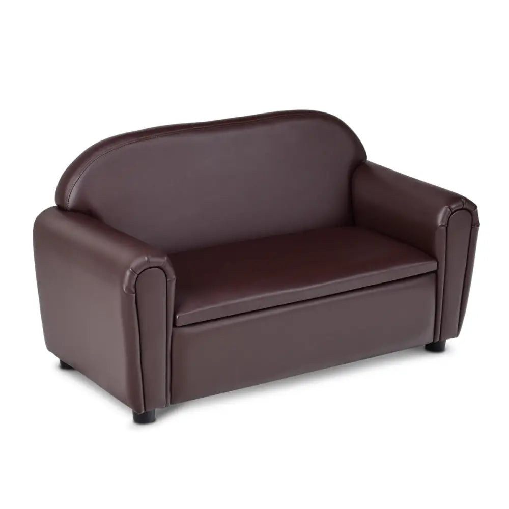 Kids Sofa Armrest Chair with Storage Function - Brown - Kids Chairs & Seating