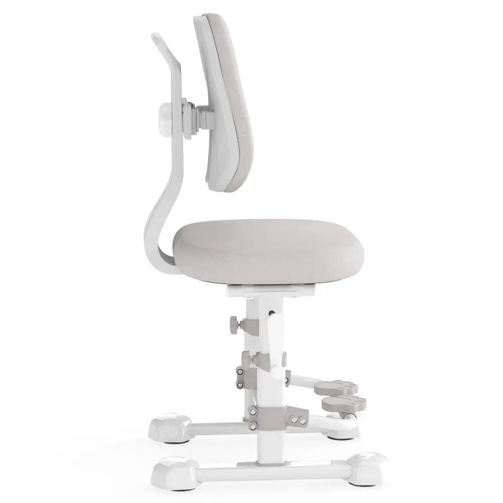 Kids Study Chair with Adjustable Double Backrest and Footrest-Gray - Gray - Kids Chairs & Seating