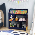 Kids Toy Storage Organizer with Book Shelf and Storage Cabinet-Navy - Navy - Kids Storage