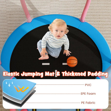 Kids Trampoline Indoor & Outdoor Pumpkin Trampoline-Pink - Pink - Outdoor Play