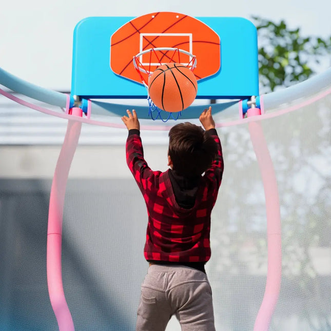 Kids Trampoline Indoor & Outdoor Pumpkin Trampoline-Pink - Pink - Outdoor Play