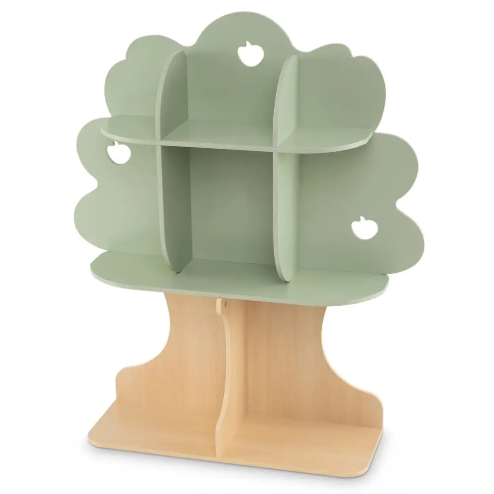 Kids Tree Bookshelf 45’’ Tall Freestanding Bookcase with Open Shelves-Green - Green - Kids Storage