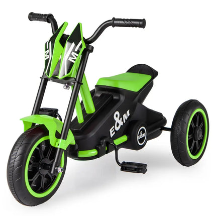 Kids Tricycle 3-Wheel Toddler Bike with Foot Pedals Forward Backward-Green - Green - Push & Pedal Ride On Toys