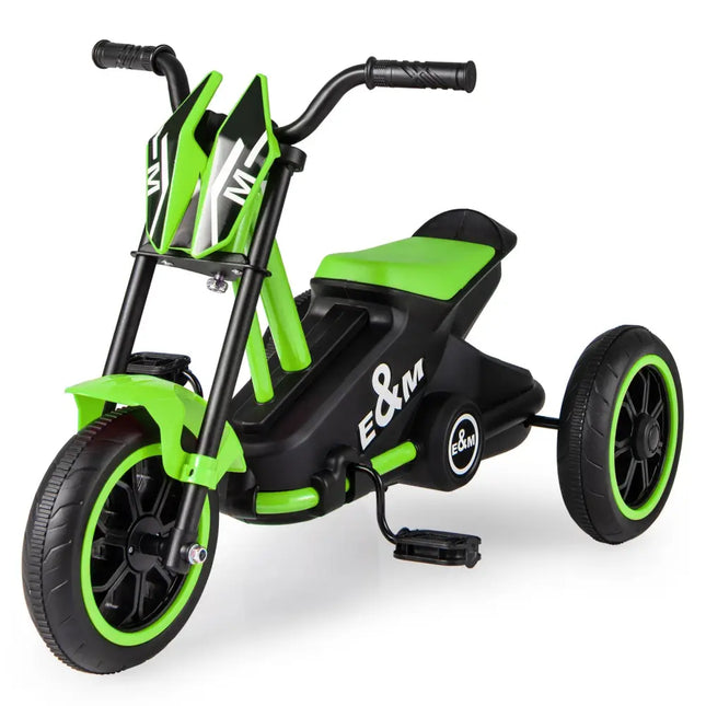 Kids Tricycle 3-Wheel Toddler Bike with Foot Pedals Forward Backward-Green - Green - Push & Pedal Ride On Toys