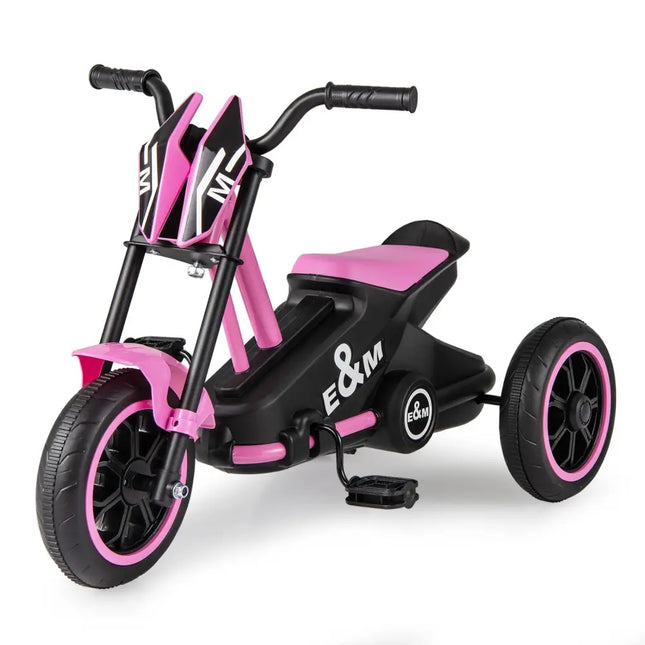 Kids Tricycle 3-Wheel Toddler Bike with Foot Pedals Forward Backward-Pink - Pink - Push & Pedal Ride On Toys