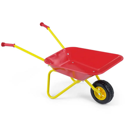 Kids Wheelbarrow with All-Terrain Wheels-Red - Red - Sandboxes