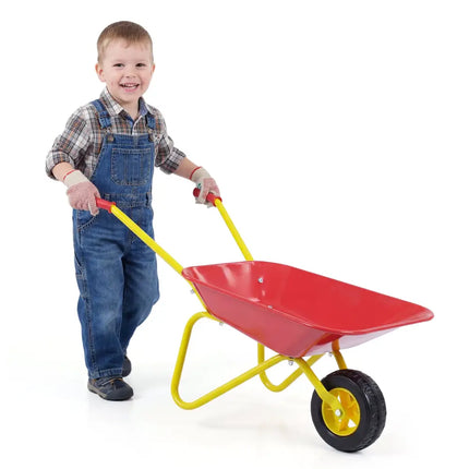 Kids Wheelbarrow with All-Terrain Wheels-Red - Red - Sandboxes