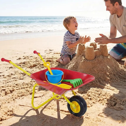 Kids Wheelbarrow with All-Terrain Wheels-Red - Red - Sandboxes