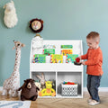 Kids Wooden Bookshelf Bookcase Children Toy Storage Cabinet Organizer White - White - Kids Storage