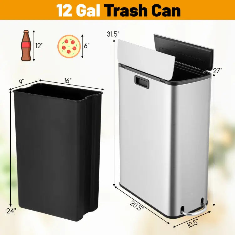 Kitchen Organization with 4-Tier Kitchen Microwave Storage Rack and Trash Can - Kitchen Organization