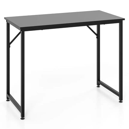 L Shaped Computer Desk and Writing Workstation for Home and Office-Black - Black - Writing Desks