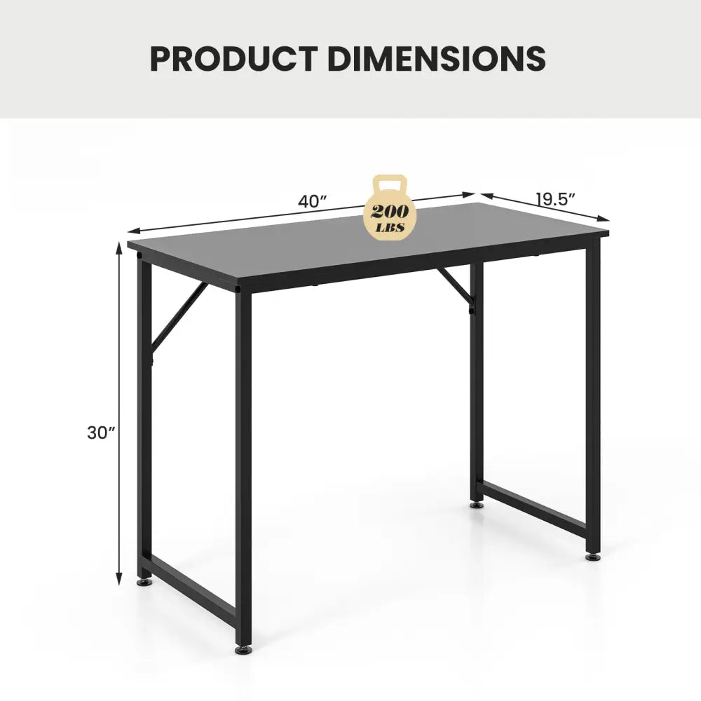 L Shaped Computer Desk and Writing Workstation for Home and Office-Black - Black - Writing Desks