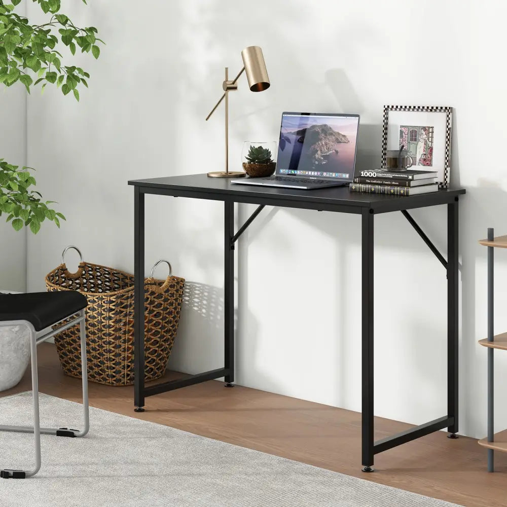 L Shaped Computer Desk and Writing Workstation for Home and Office-Black - Black - Writing Desks