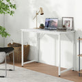 L Shaped Computer Desk and Writing Workstation for Home and Office-White - White - Writing Desks