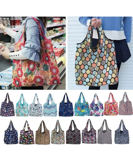 Large Reusable Shopping Tote Bag – Foldable Eco Grocery & Storage Bag