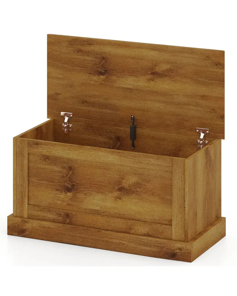 Large Storage Chest with Safety Metal Hinge-Oak - Natural - Shoe Racks & Storage Benches