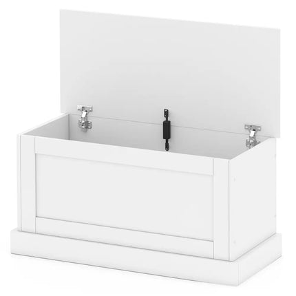 Large Storage Chest with Safety Metal Hinge-off white - Off White - Shoe Racks & Storage Benches
