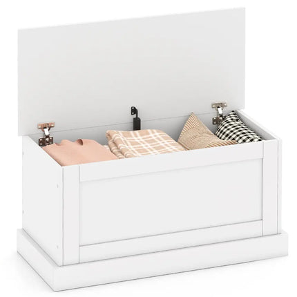 Large Storage Chest with Safety Metal Hinge-off white - Off White - Shoe Racks & Storage Benches