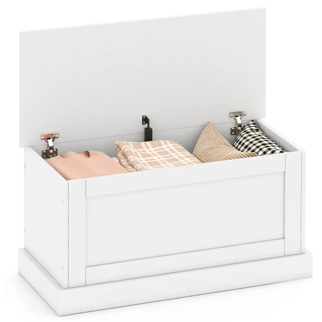 Large Storage Chest with Safety Metal Hinge-off white - Off White - Shoe Racks & Storage Benches