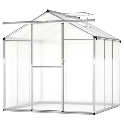 Large Walk-in Green House with Rain Gutters and Polycarbonate Panels-6 FT - Silver - Greenhouses