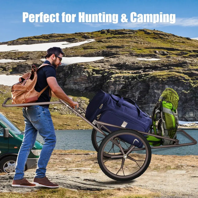 Larger Capacity Folding Deer Game Cart - Bronze - Camping