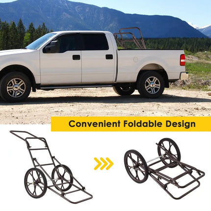 Larger Capacity Folding Deer Game Cart - Bronze - Camping