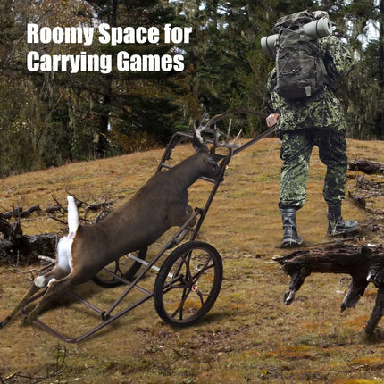 Larger Capacity Folding Deer Game Cart - Bronze - Camping