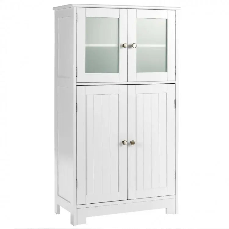 Laundry Room Bundle: 4-in-1 Storage Set Storage Cabinets and Rack Set - Bath