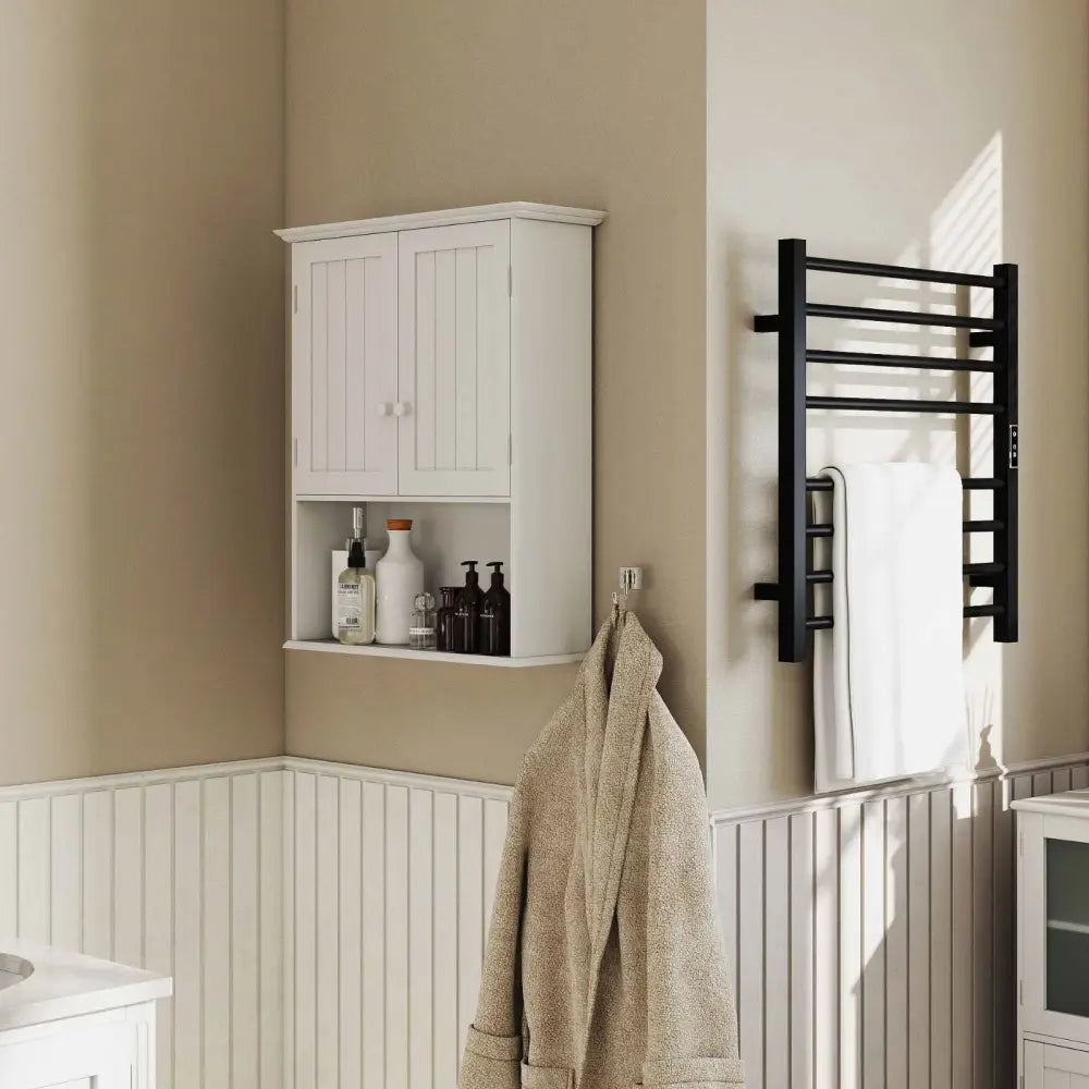 Laundry Room Bundle: 4-in-1 Storage Set Storage Cabinets and Rack Set - Bath