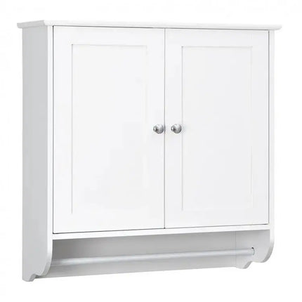 Laundry Room Bundle: Wooden Cabinet Wall-Mounted Bathroom Storage  Clothe Dryer  Laundry Basket Costway