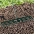 Lawn Leveling Rake 46 x 10 Inch Heavy Duty Lawn Level Tool for Soil-Green - Green - Lawn Care Tools