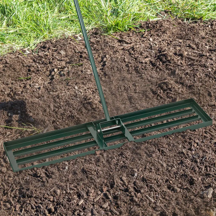 Lawn Leveling Rake 46 x 10 Inch Heavy Duty Lawn Level Tool for Soil-Green - Green - Lawn Care Tools