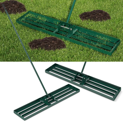 Lawn Leveling Rake 46 x 10 Inch Heavy Duty Lawn Level Tool for Soil-Green - Green - Lawn Care Tools