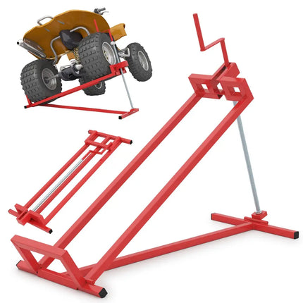 Lawn Mower Lift Jack Riding Mower Lift-Red - Red - Garden Tools