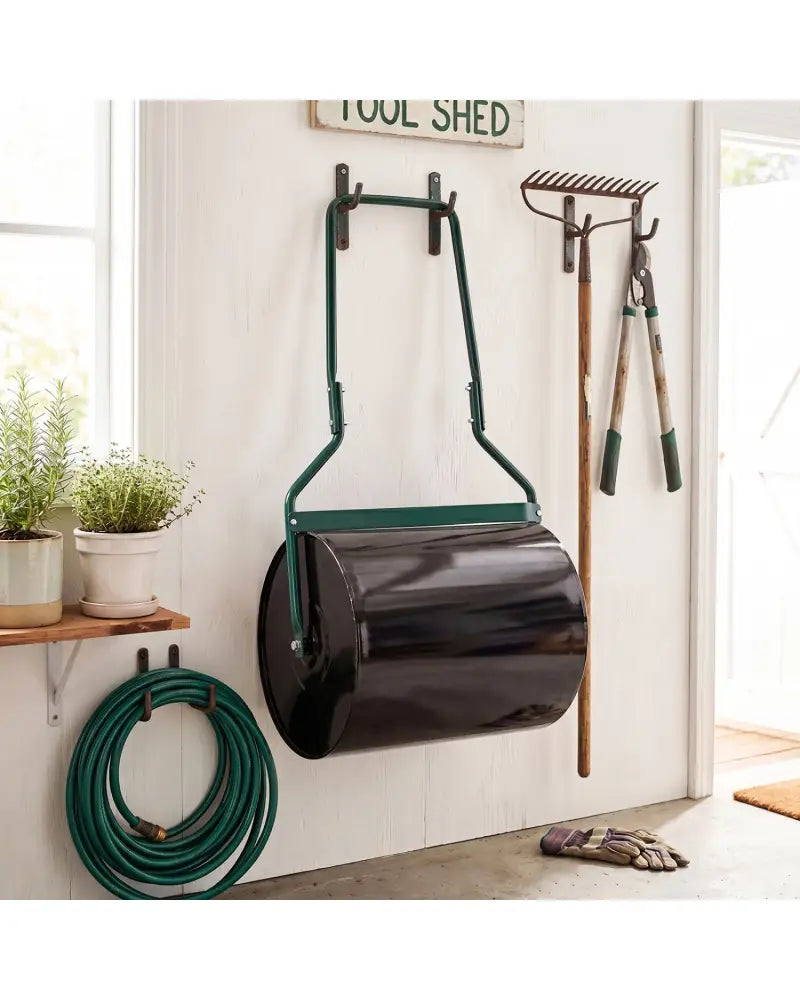 Lawn Roller 16 Gallon Water/Sand Filled Garden Drum Roller with Leak-proof Inlet - Lawn Care Tools