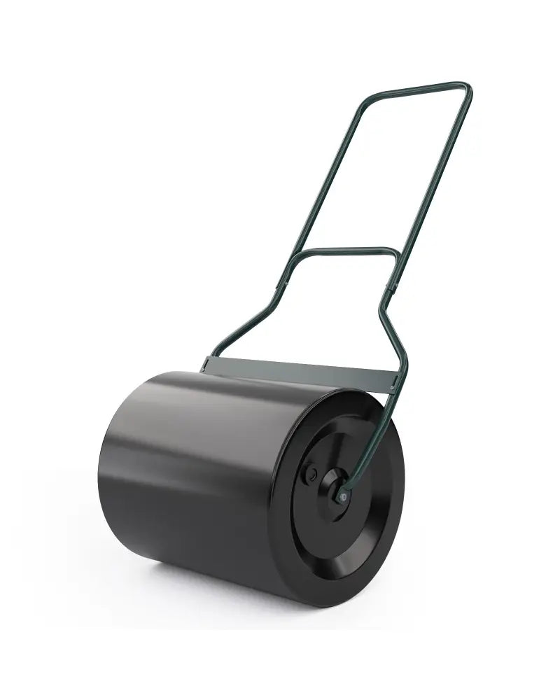 Lawn Roller with U-Shaped Handle for Garden Backyard - Black - Lawn Care Tools