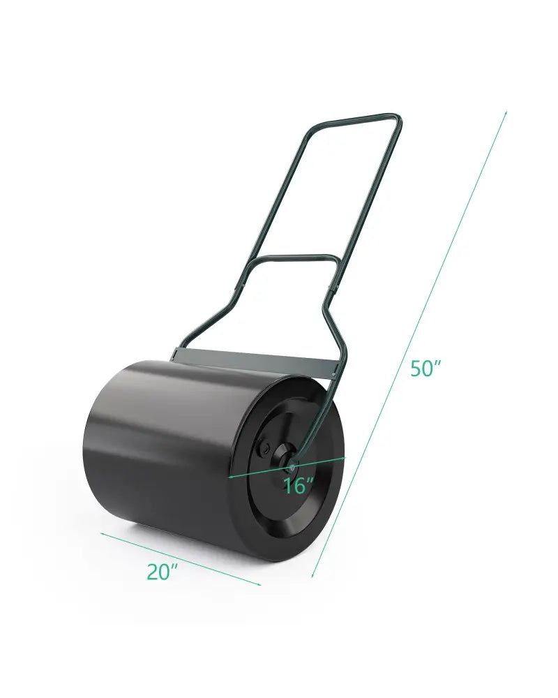 Lawn Roller with U-Shaped Handle for Garden Backyard - Black - Lawn Care Tools