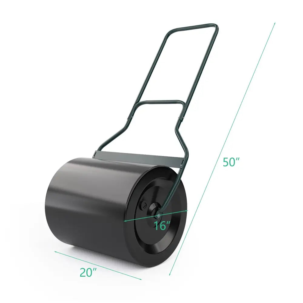 Lawn Roller with U-Shaped Handle for Garden Backyard - Black - Lawn Care Tools