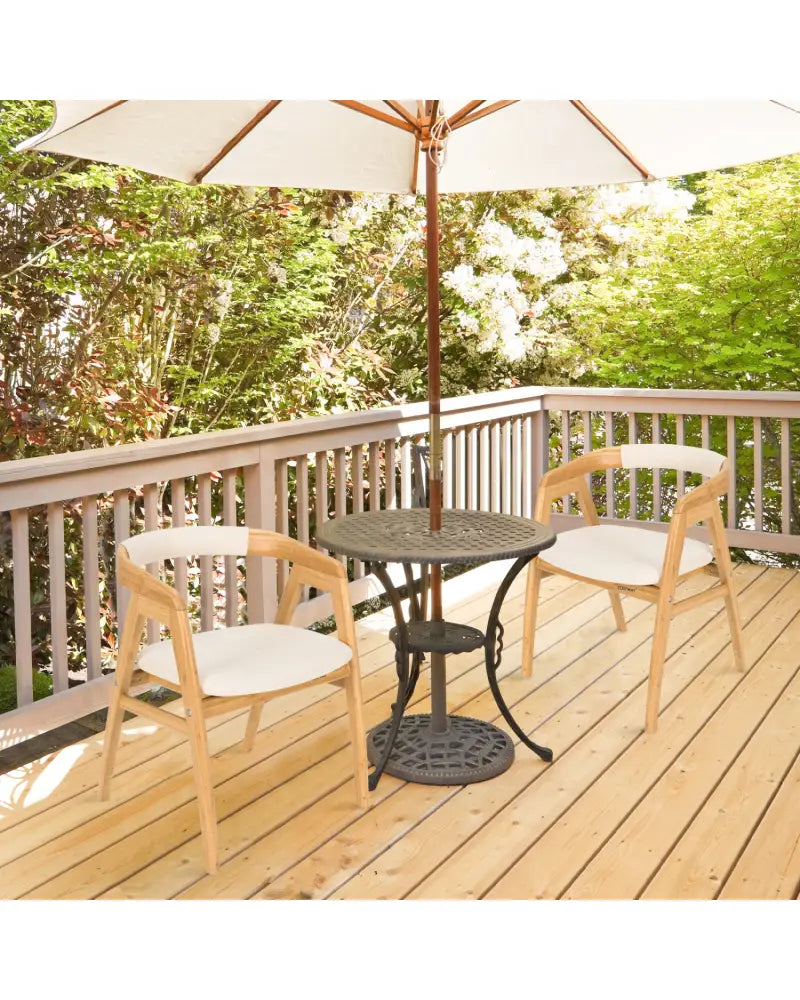 Leisure Bamboo Dining Chair with Curved Back and Anti-slip Foot Pads-Natural - Natural - Dining Chairs