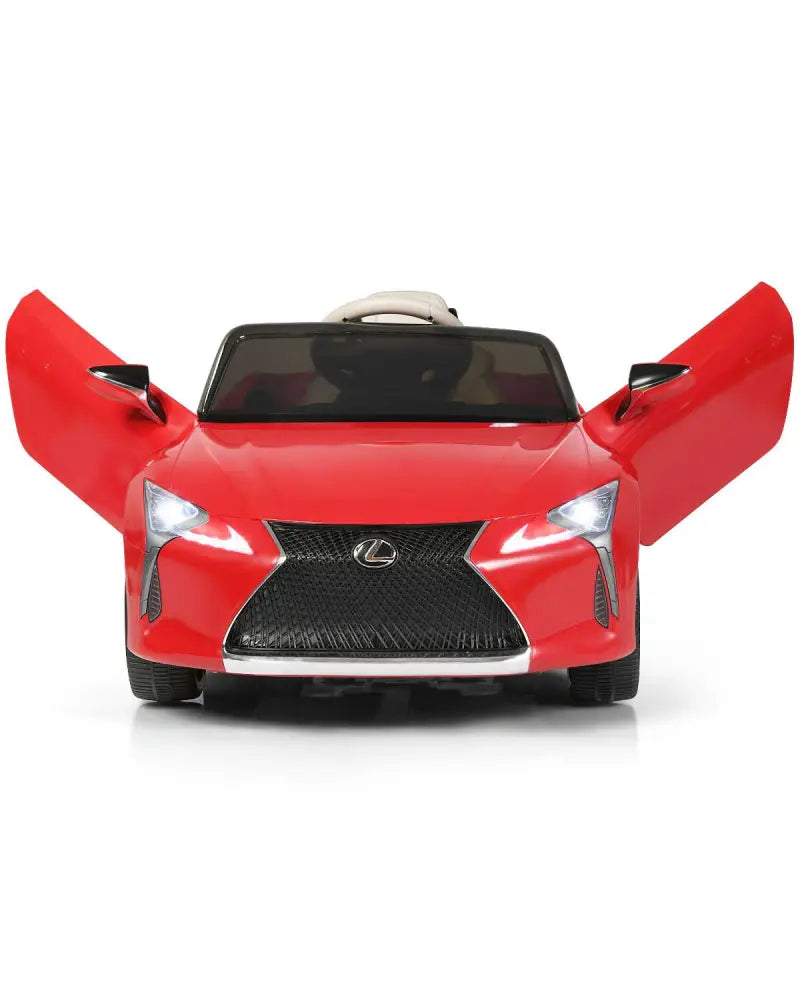 Lexus LC500 Licensed Kids 12V Ride Remote Control Electric Vehicle-Red - Red - Powered Ride On Toys
