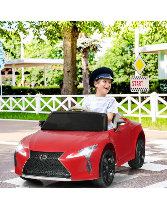 Lexus LC500 Licensed Kids 12V Ride Remote Control Electric Vehicle-Red - Red - Powered Ride On Toys