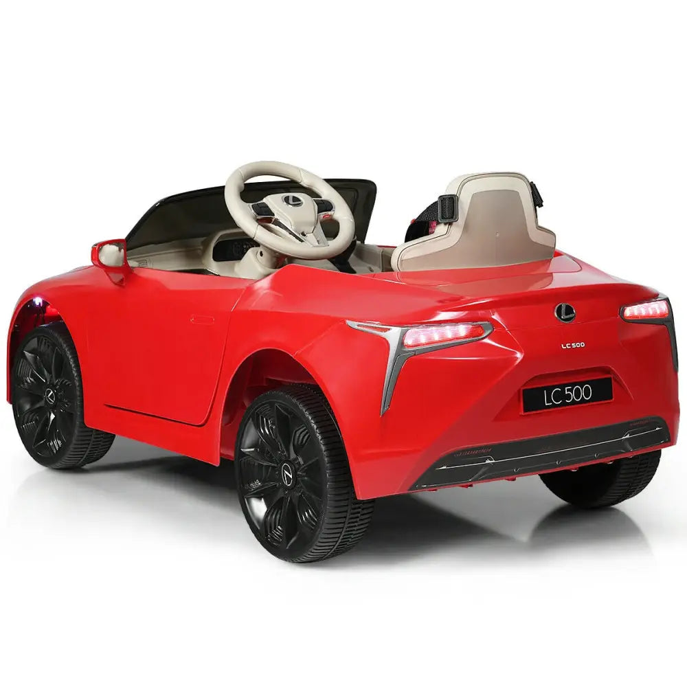 Lexus LC500 Licensed Kids 12V Ride Remote Control Electric Vehicle-Red - Red - Powered Ride On Toys