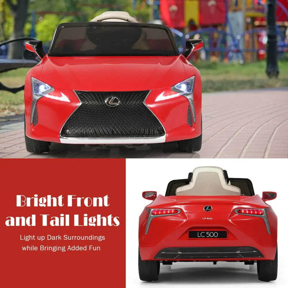 Lexus LC500 Licensed Kids 12V Ride Remote Control Electric Vehicle-Red - Red - Powered Ride On Toys