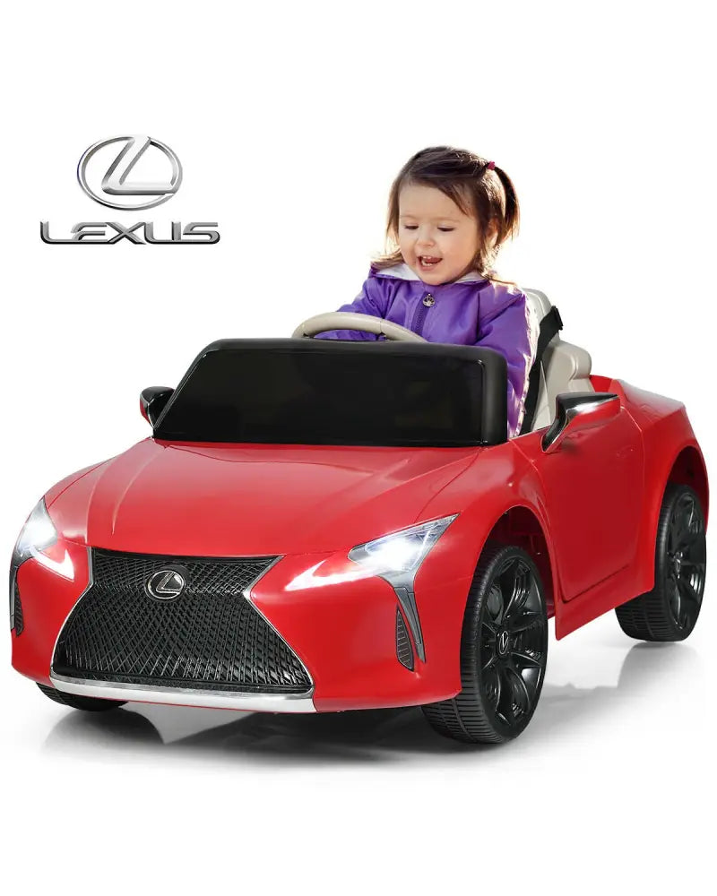 Lexus LC500 Licensed Kids 12V Ride Remote Control Electric Vehicle-Red - Red - Powered Ride On Toys
