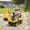 Licensed Caterpillar Kids Ride-On Digger-Yellow - Yellow - Push & Pedal Ride On Toys