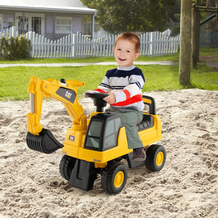 Licensed Caterpillar Kids Ride - On Digger - Yellow - Oasis Home Essentials